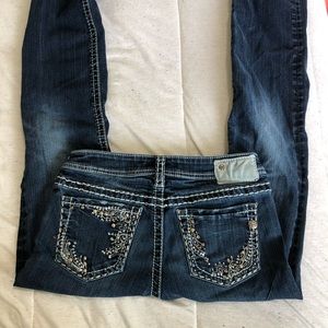 Size 27 Silver Straight Leg Jeans
